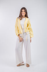 Layered Jacket - Yellow with beige