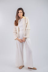 Layered Jacket - Beige with yellow