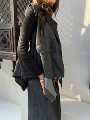 sleeveless Denim Set