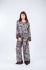 Satin patterned Set